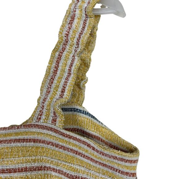 Madewell Texture & Thread Striped Tie Front Tank Size Large - Picture 9 of 14